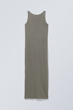 Khaki - Kleid mit offenem Rücken Yael - 0