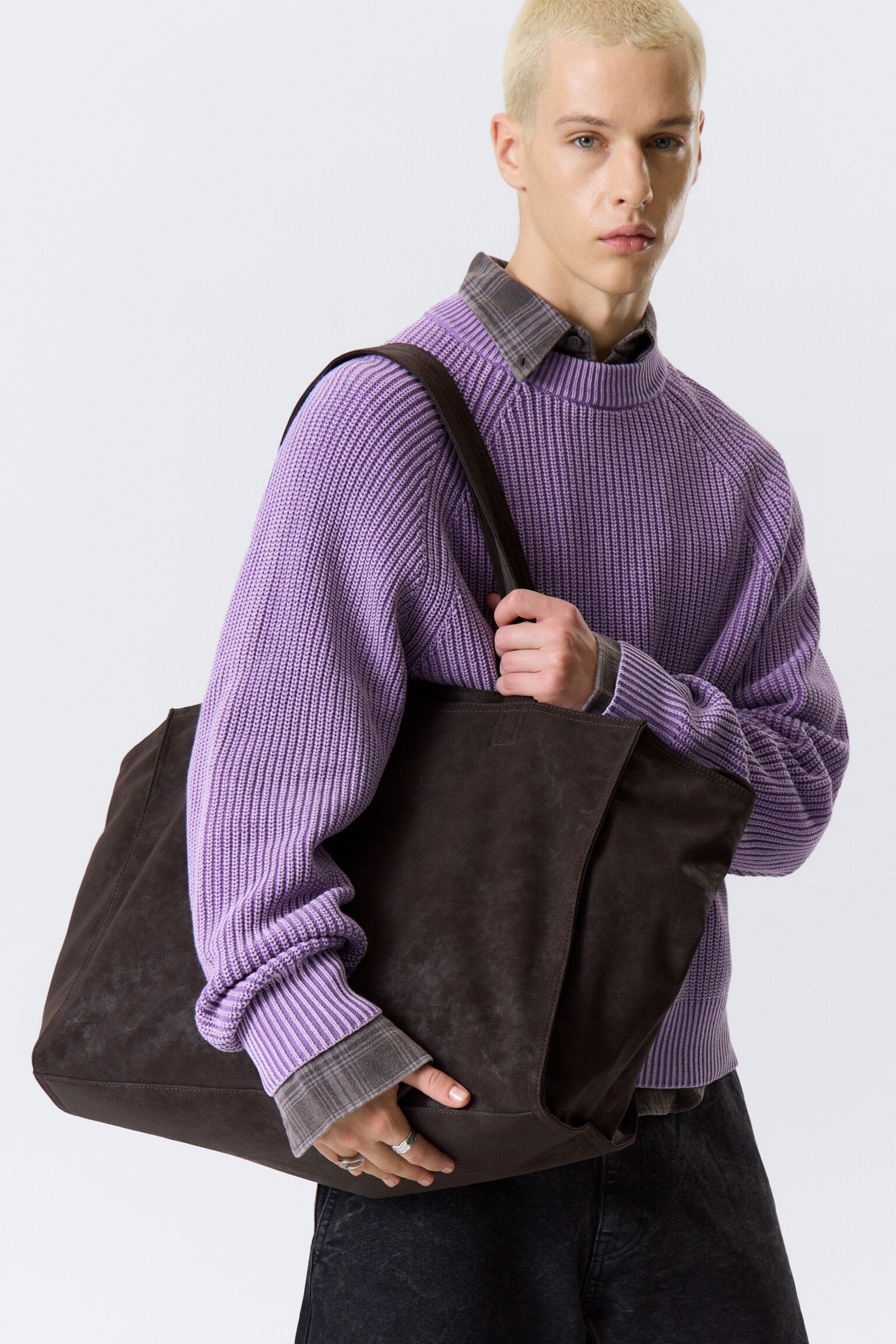 Bolso tote - Marrón oscuro - 1