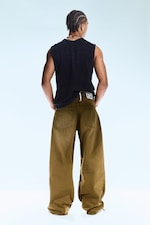 Deep Brown - Bruin - Looser jeans met normale taille en wijde pijpen - 3