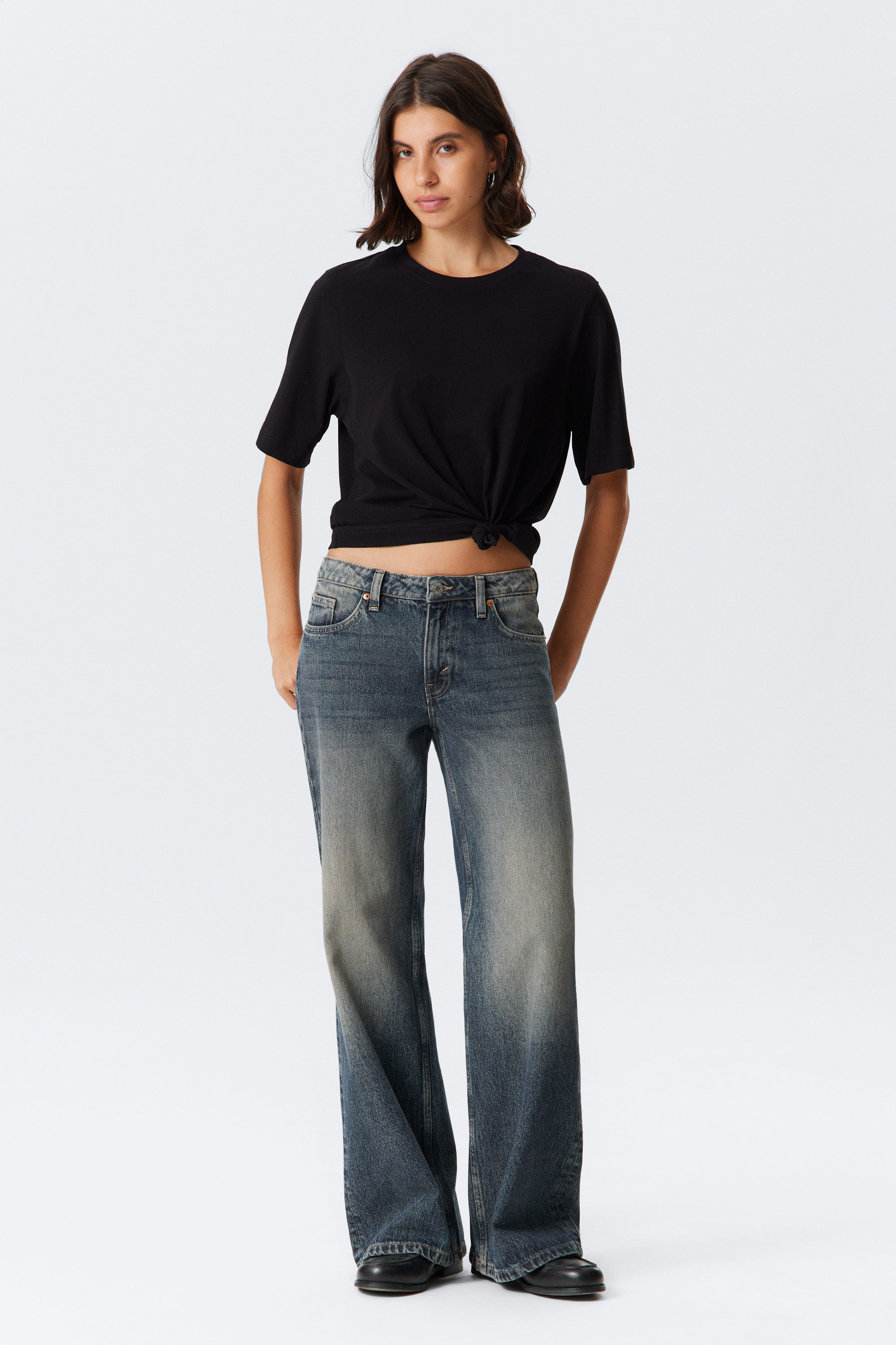 Desert Blue - Dunkelblau - Imoo - Hüftjeans mit weitem, lockerem Bein - 1