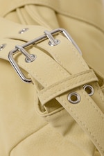 Jaune clair - Petit sac à bandoulière à rabat souple - 3