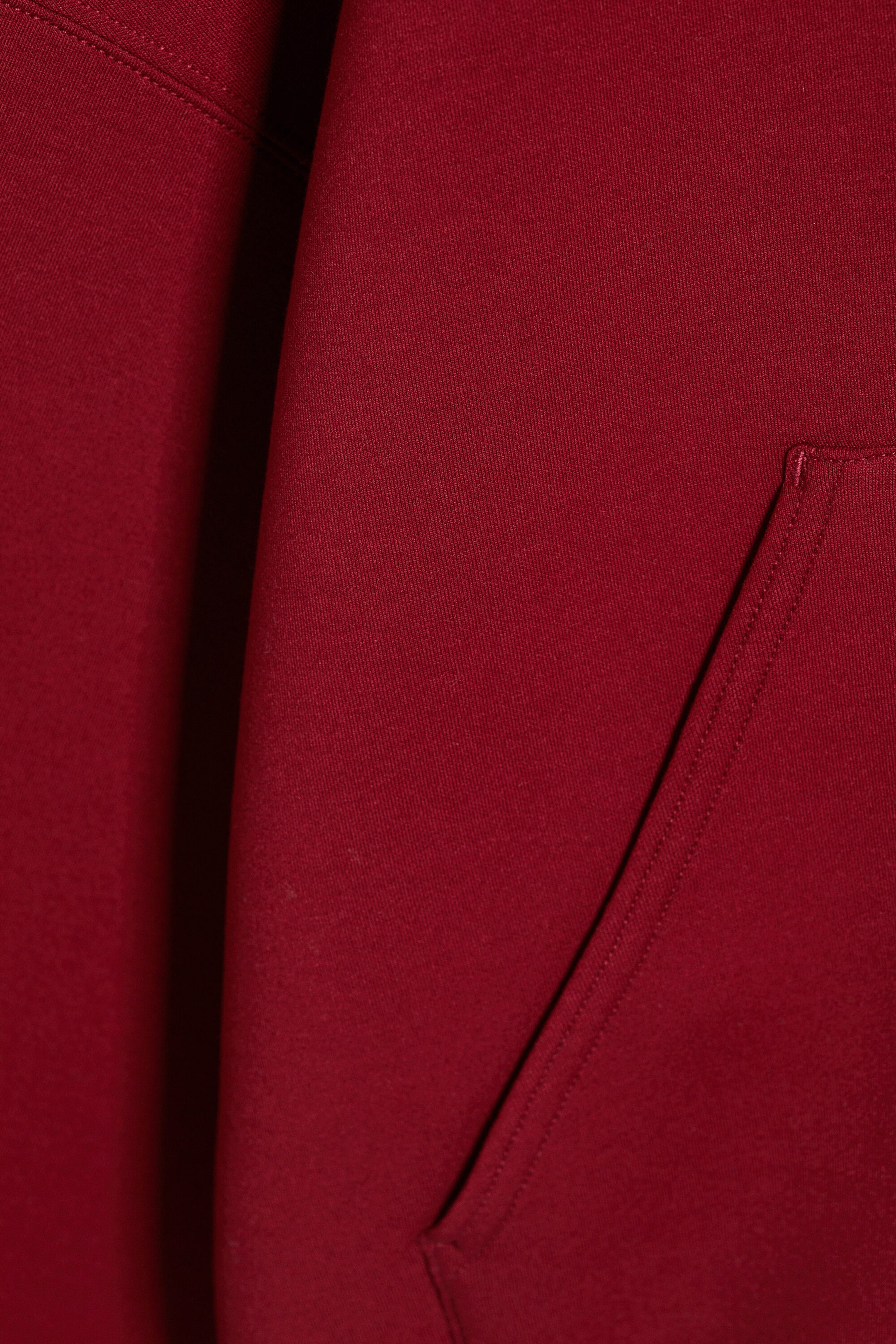 Rouge foncé - Sweat à capuche scuba oversize - 1