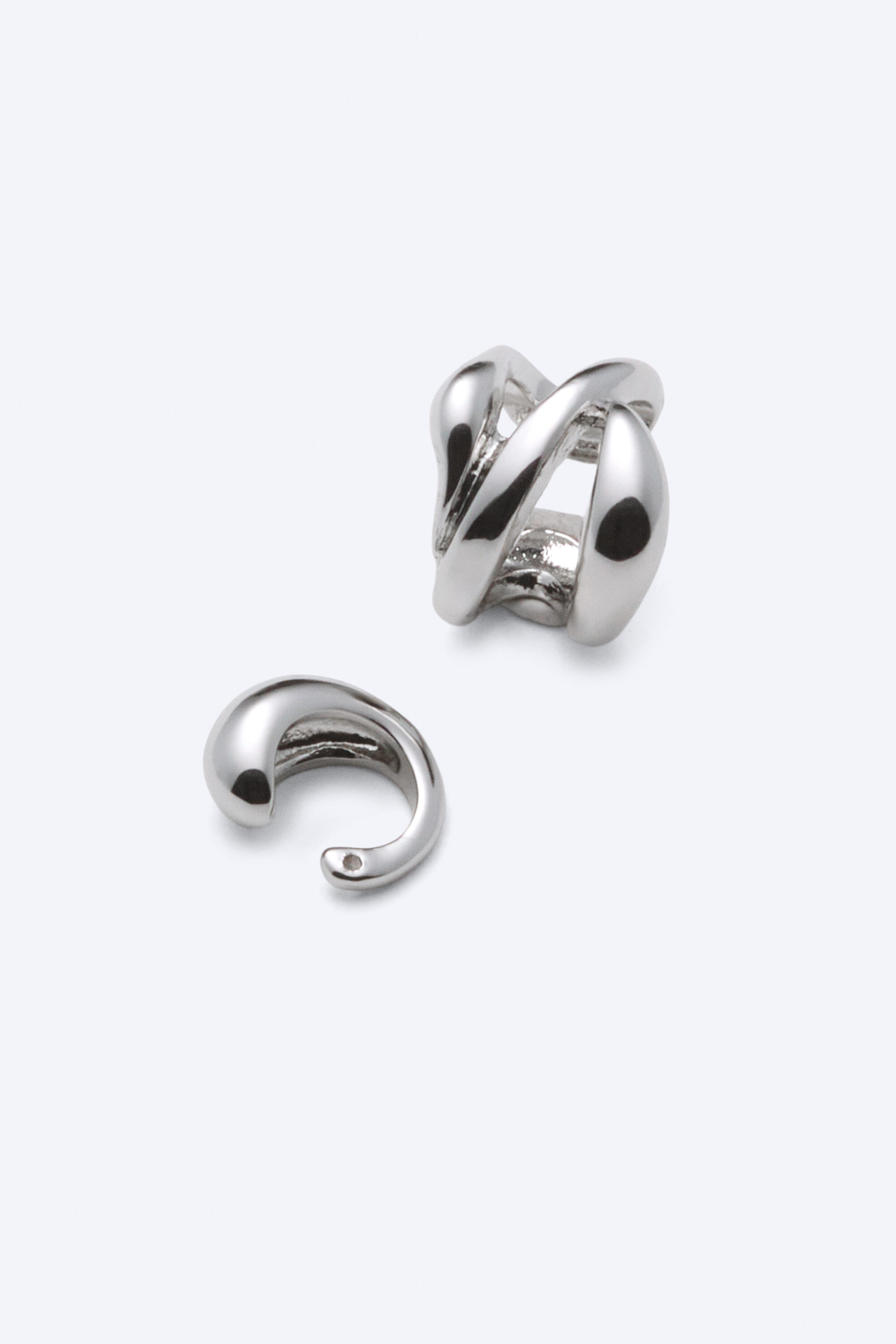 Ljus dimgrå - 2-pack wave earcuffs - 1