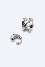 Ljus dimgrå - 2-pack wave earcuffs - 0