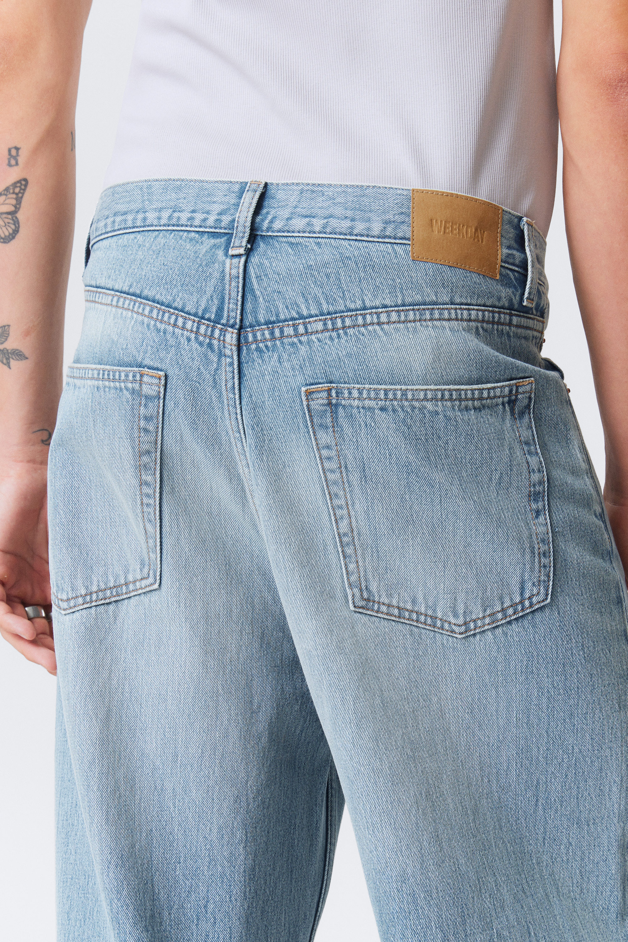 Blue Stream - Mittelblau - Astro Loose Baggy Leg Jeans - 19