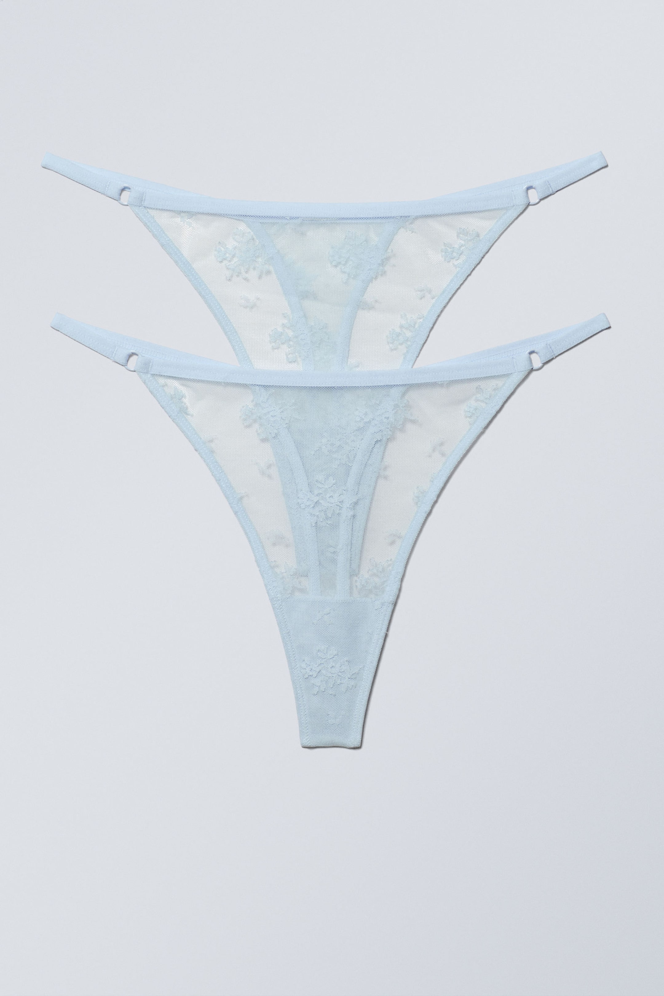 #B2BED9 - 2-pack Zelda spets-string - 1