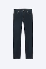 Shiny Blue – mørkeblå - Orion rett slim-fit-jeans med mellomhøyt liv - 0