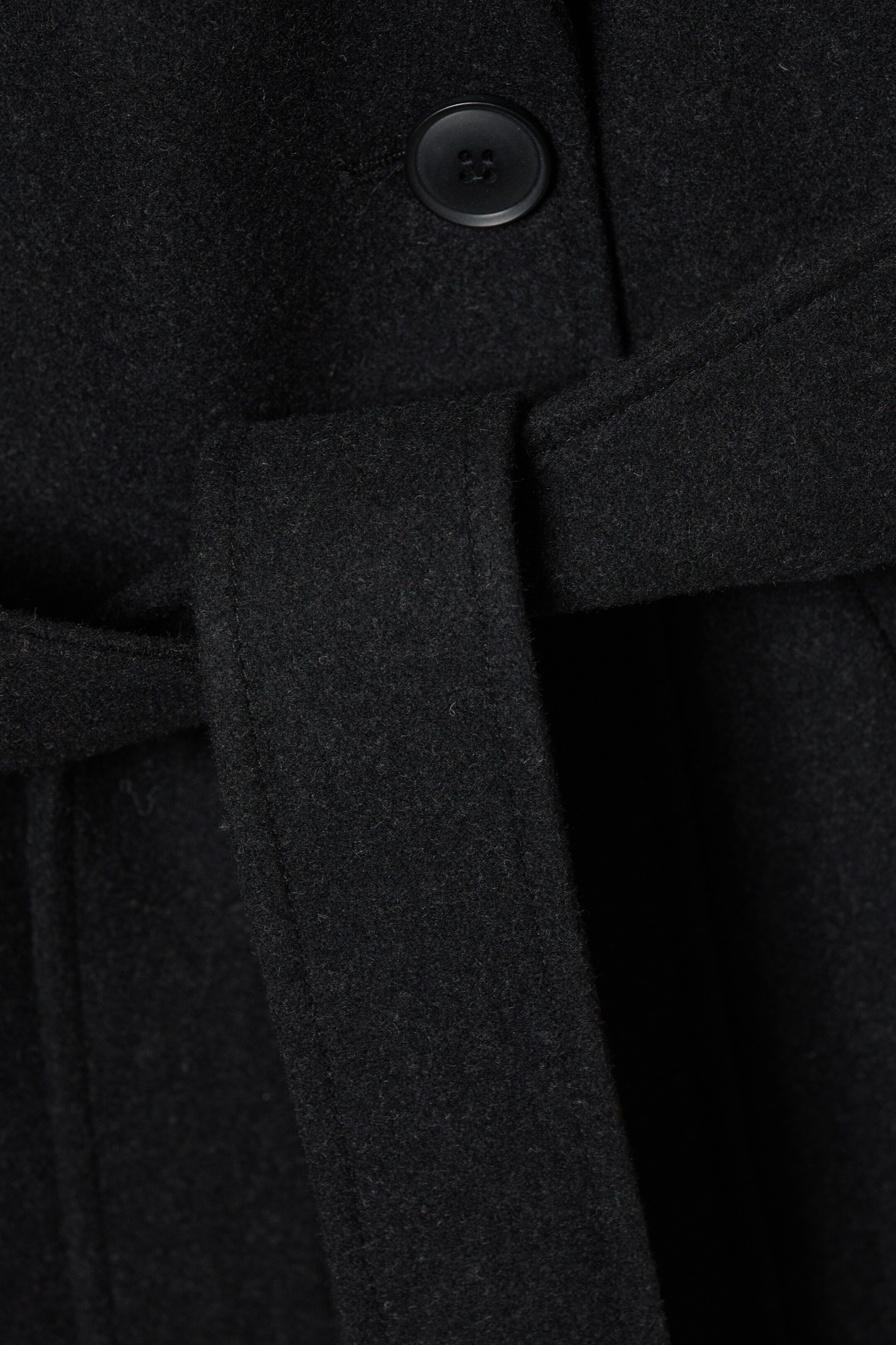 Agrandir l'image: Manteau oversize croisé en laine mélangée Kia - Noir chiné - FEMME | H&M FR 7