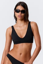 Svart - Plunge pull-on bikinitopp - 0