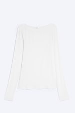 White - Transparentes Longsleeve mit U-Boot-Ausschnitt - 0