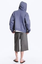 Washed Blue - Boxy Zip Hoodie - 3