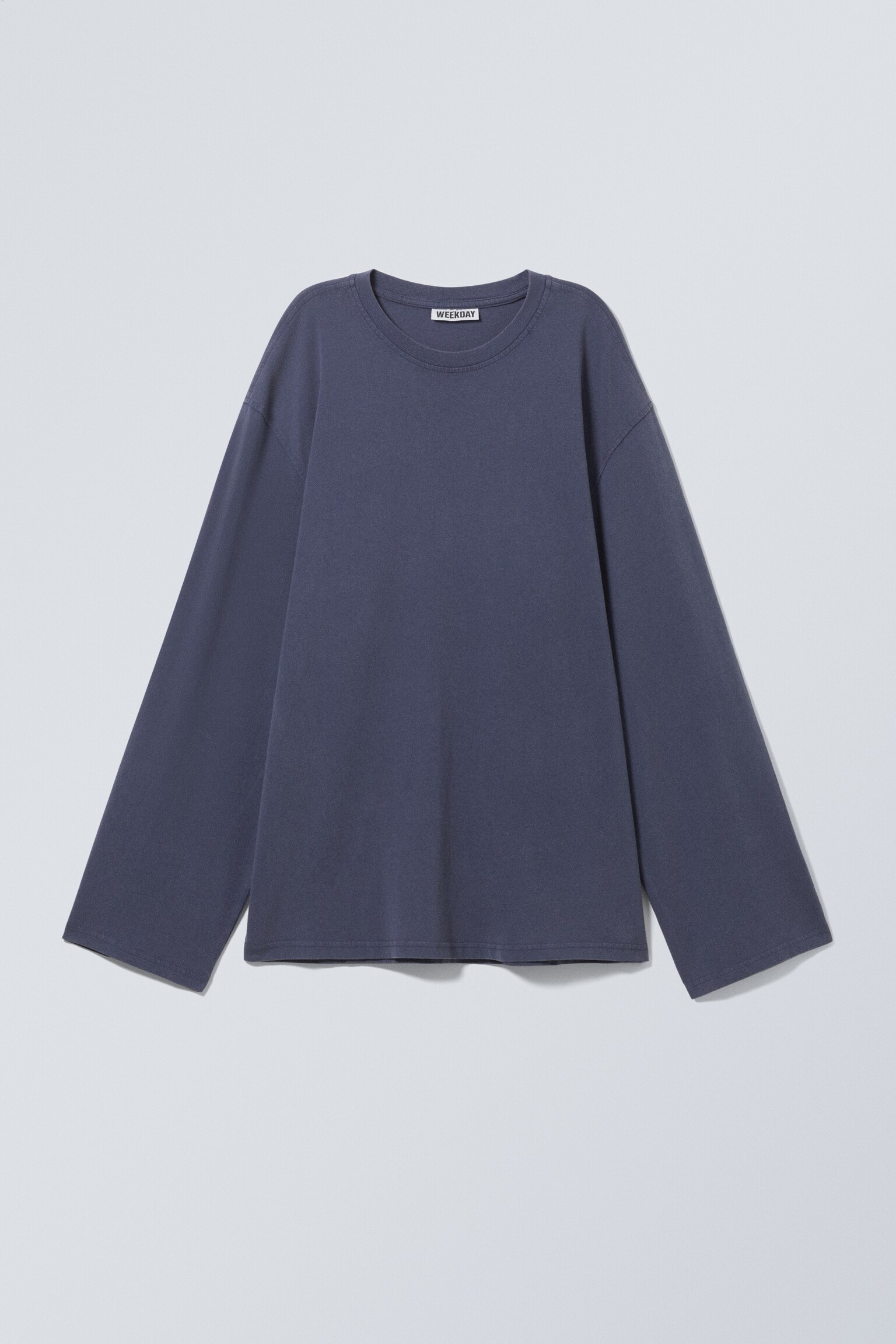 Soft Oversized Long Sleeve Top - Dark Blue