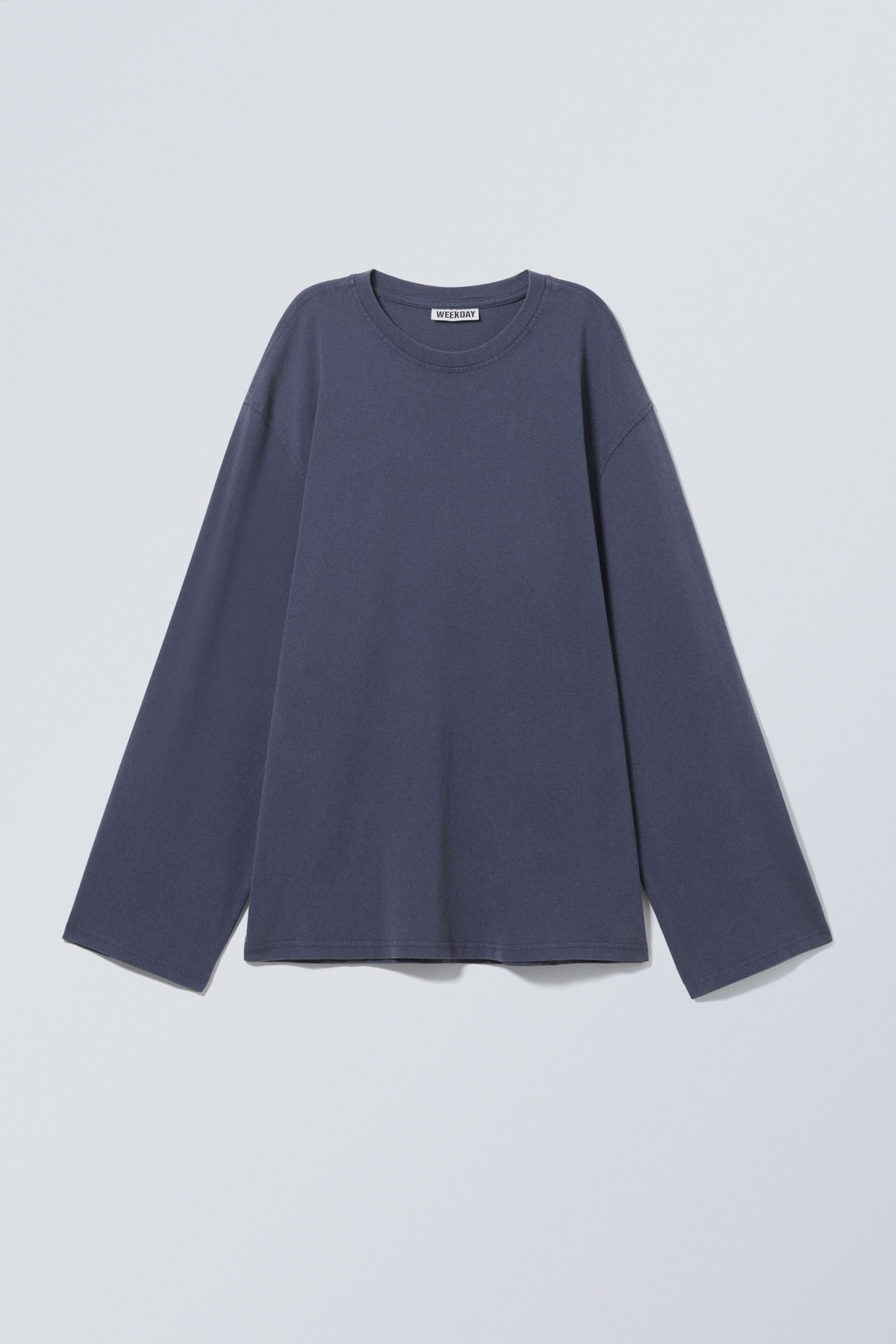 Mörkblå - Soft Oversized Long Sleeve Top - 0