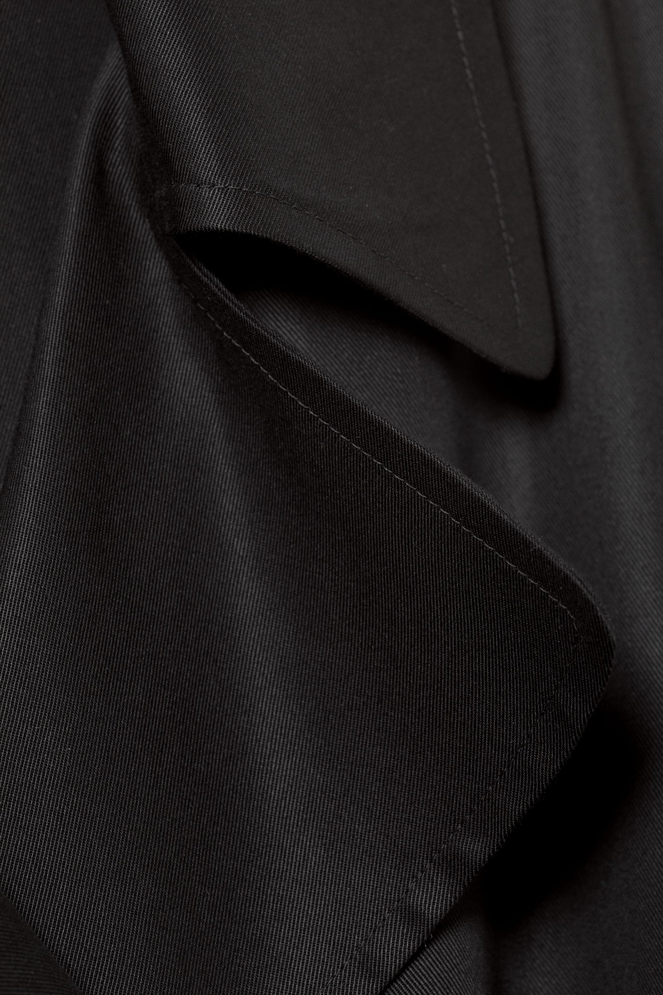 Black - Evelyn Relaxed Lyocell Trench Coat - 2