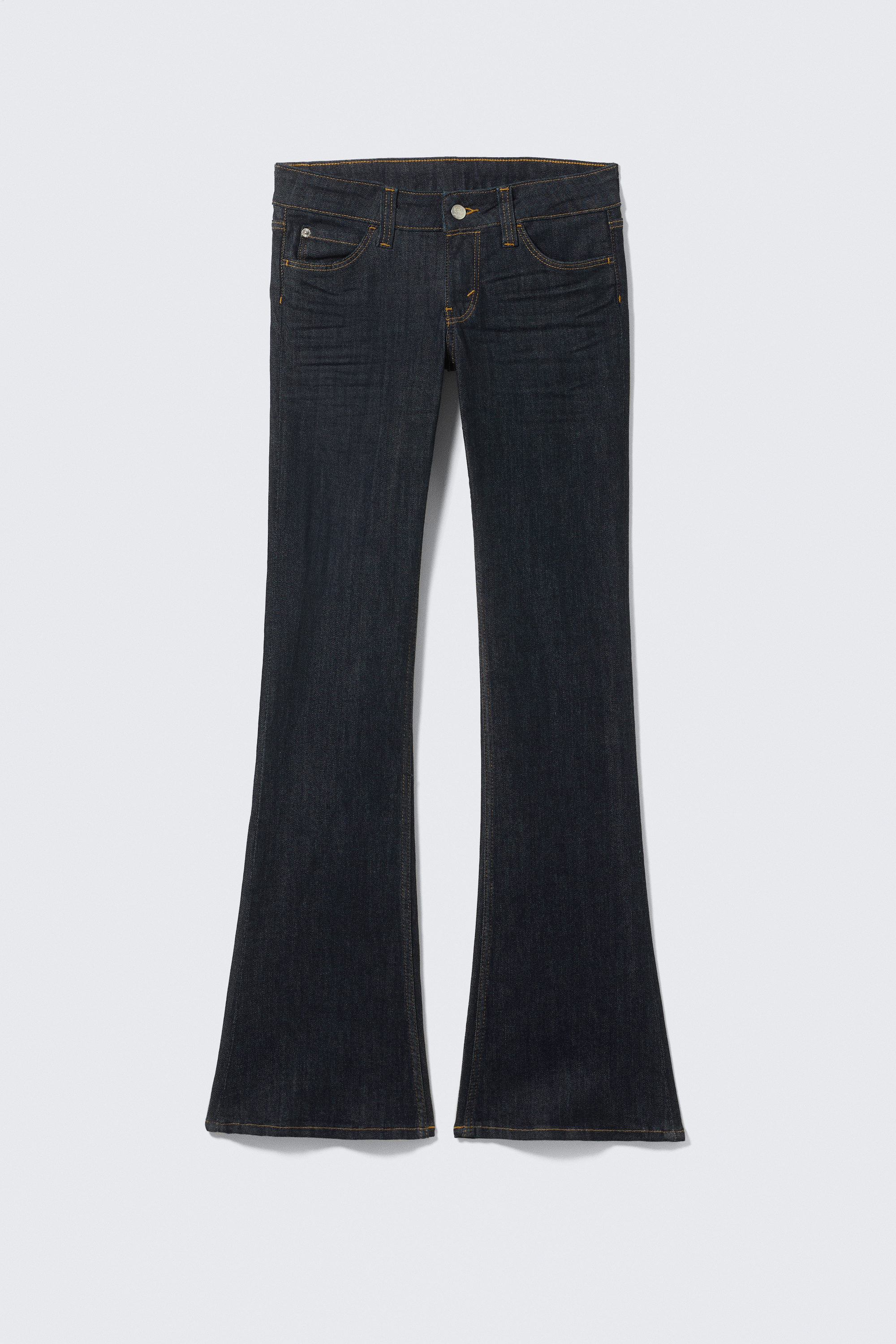 Blue Rinse - Mörkblå - Booty Bei Low Waist Skinny Bootcut Jeans