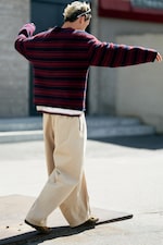 Dusty Beige - Barrel Pull-on Trousers - 6