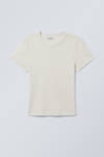 Ecru - T-Shirt im Slim-Fit - 0
