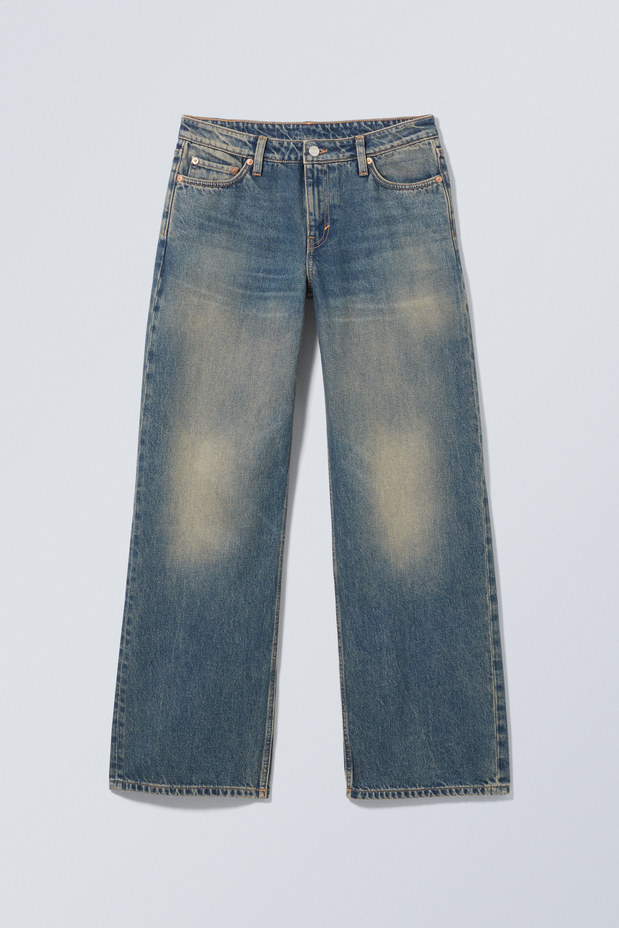 #79829D - Ample Low Rise Loose Wide Leg Jeans - 1