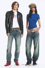 Hazy Blue - Medium Blue - Anti Unisex Low Waist Regular Straight Jeans - 0