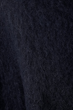 Dunkelblau meliert - Oversized-Strickpullover aus Mohairmischung - 5
