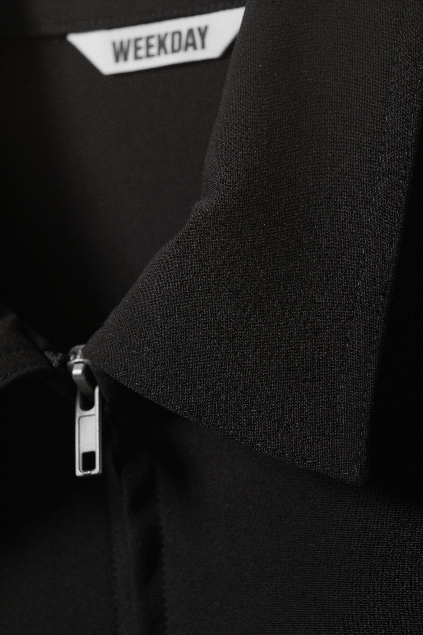 ワンピース equalment Zip up minidress Black sleeveless mini suiting zip dress - Black | Weekday WW