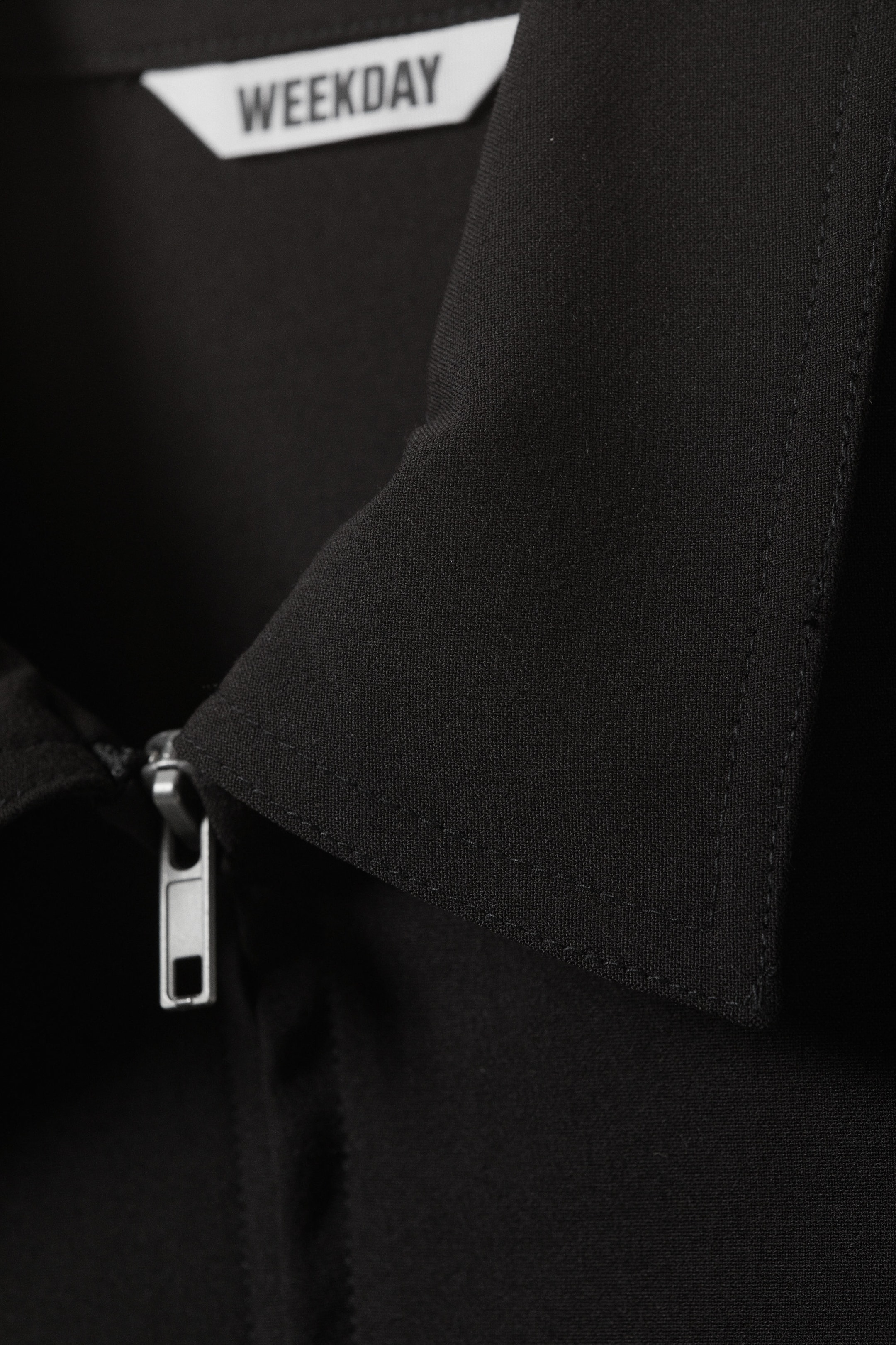 Noir - Robe courte habillée zippée sans manches - 2