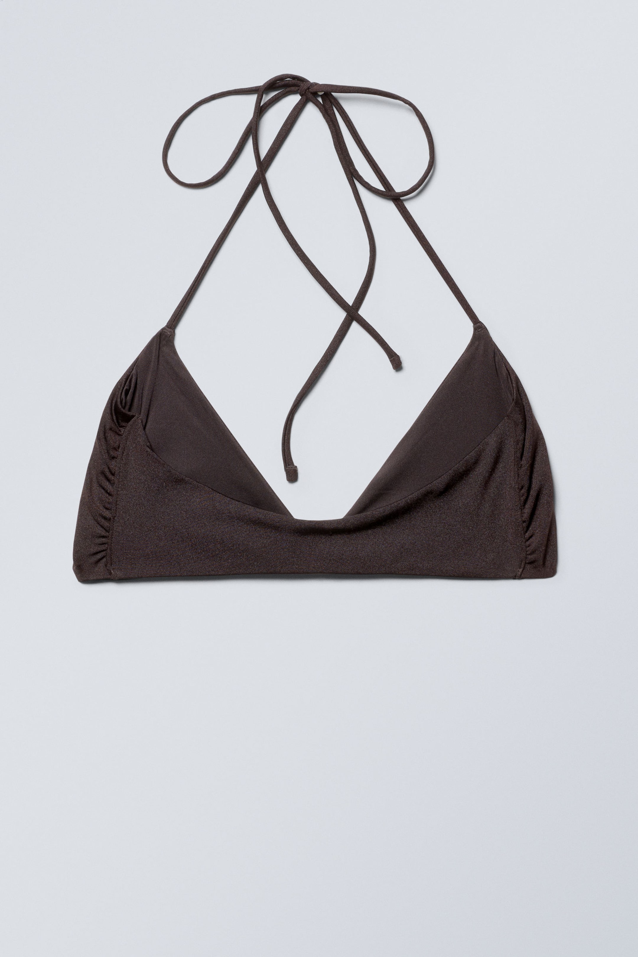 Dunkelbraun - Neckholder Bikini-Oberteil - 1