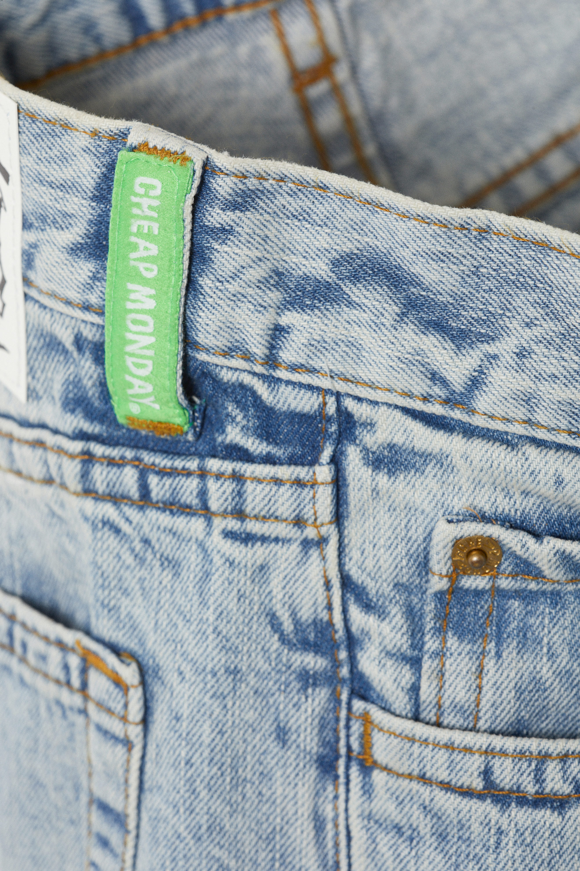 Light Blue - Anti Unisex Low Waist Regular Straight Jeans - 2