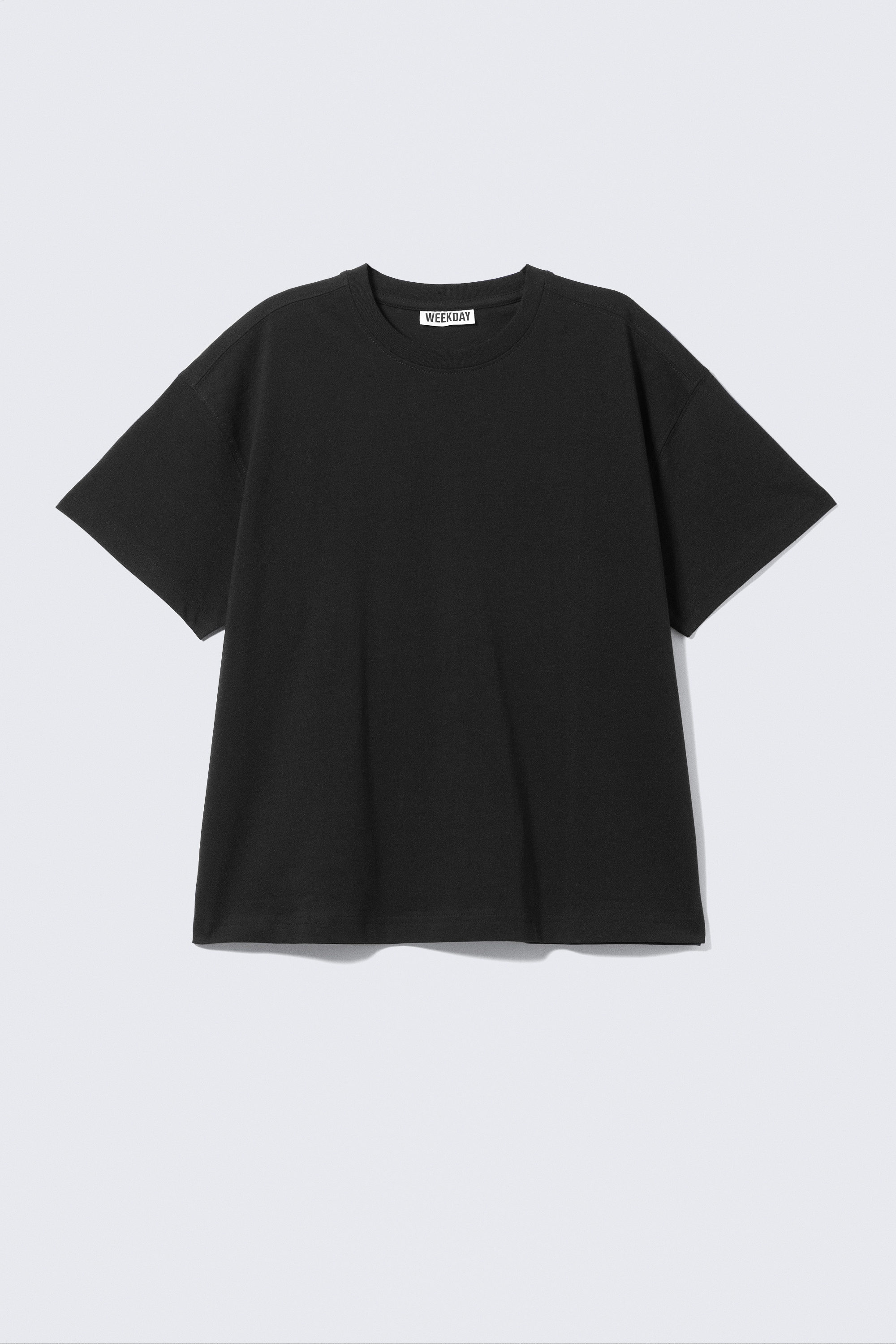 Black - Relaxed Boxy Cotton T-shirt - 3