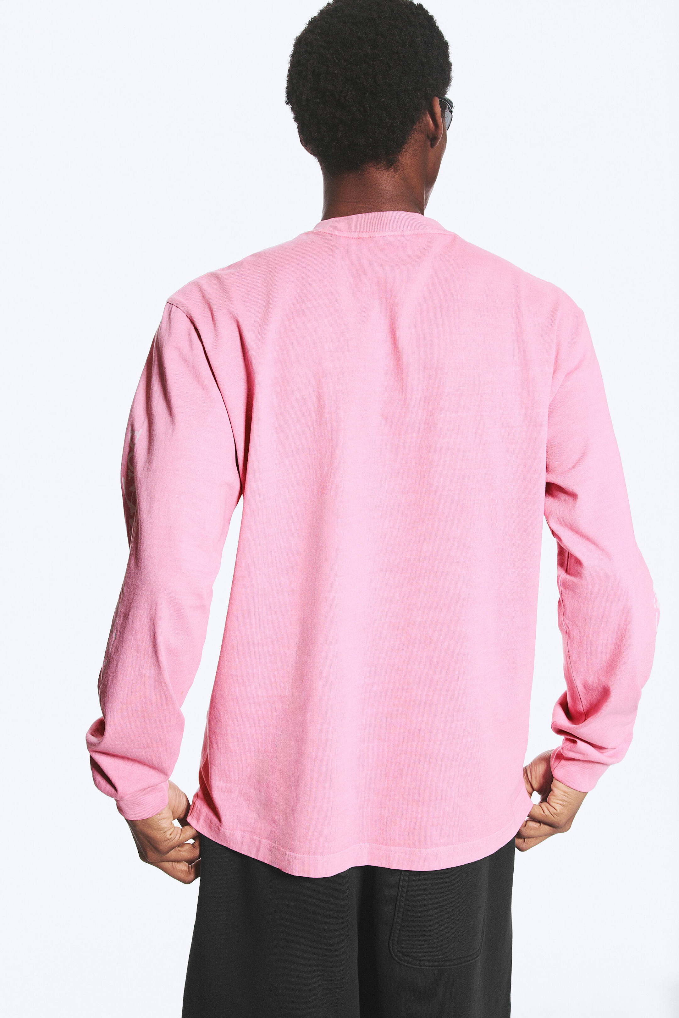 Pink - Logos - Lässiges Longsleeve mit Grafikdruck - 3
