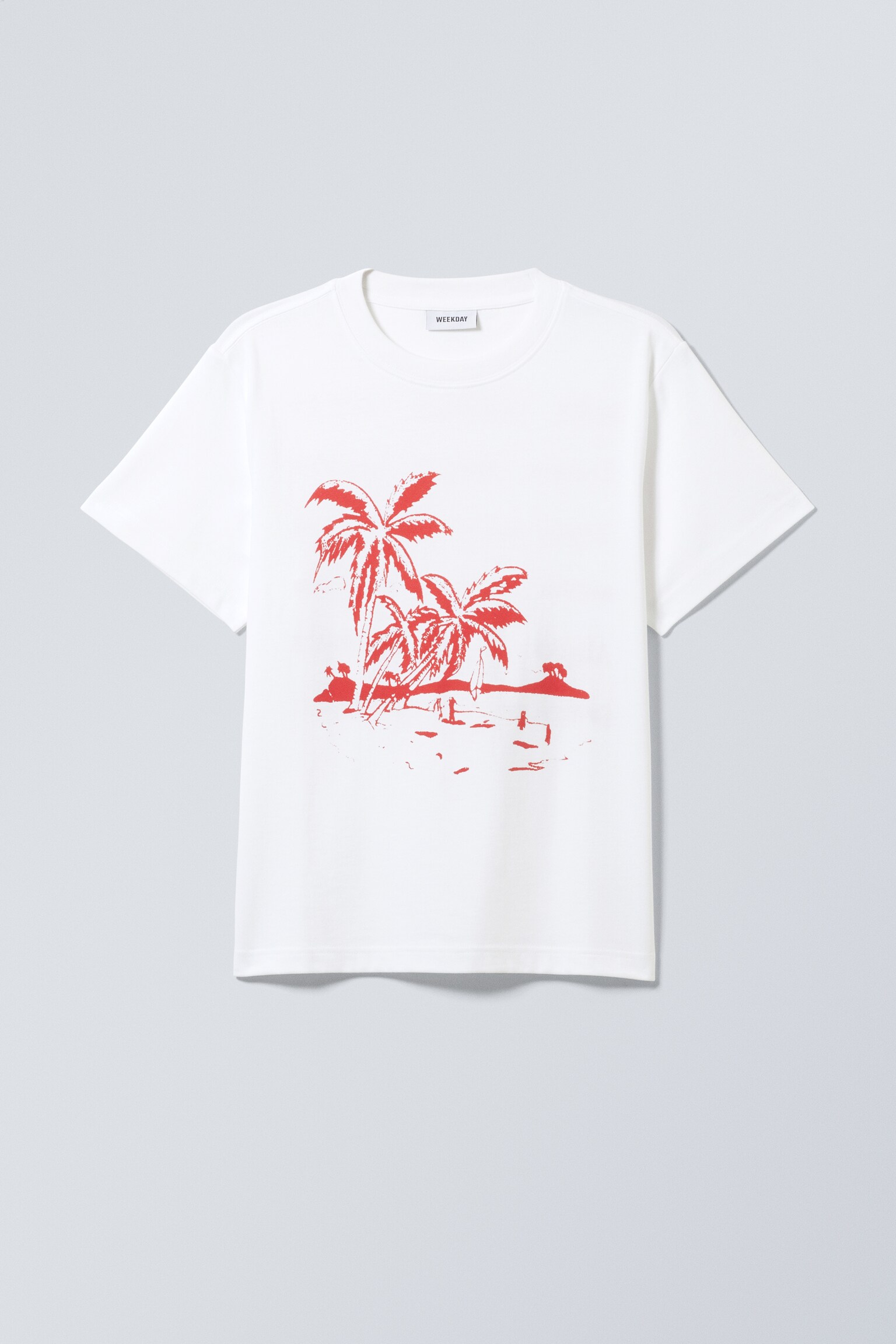 Kastiges T-Shirt mit Grafikprint - Weiß - International Holiday