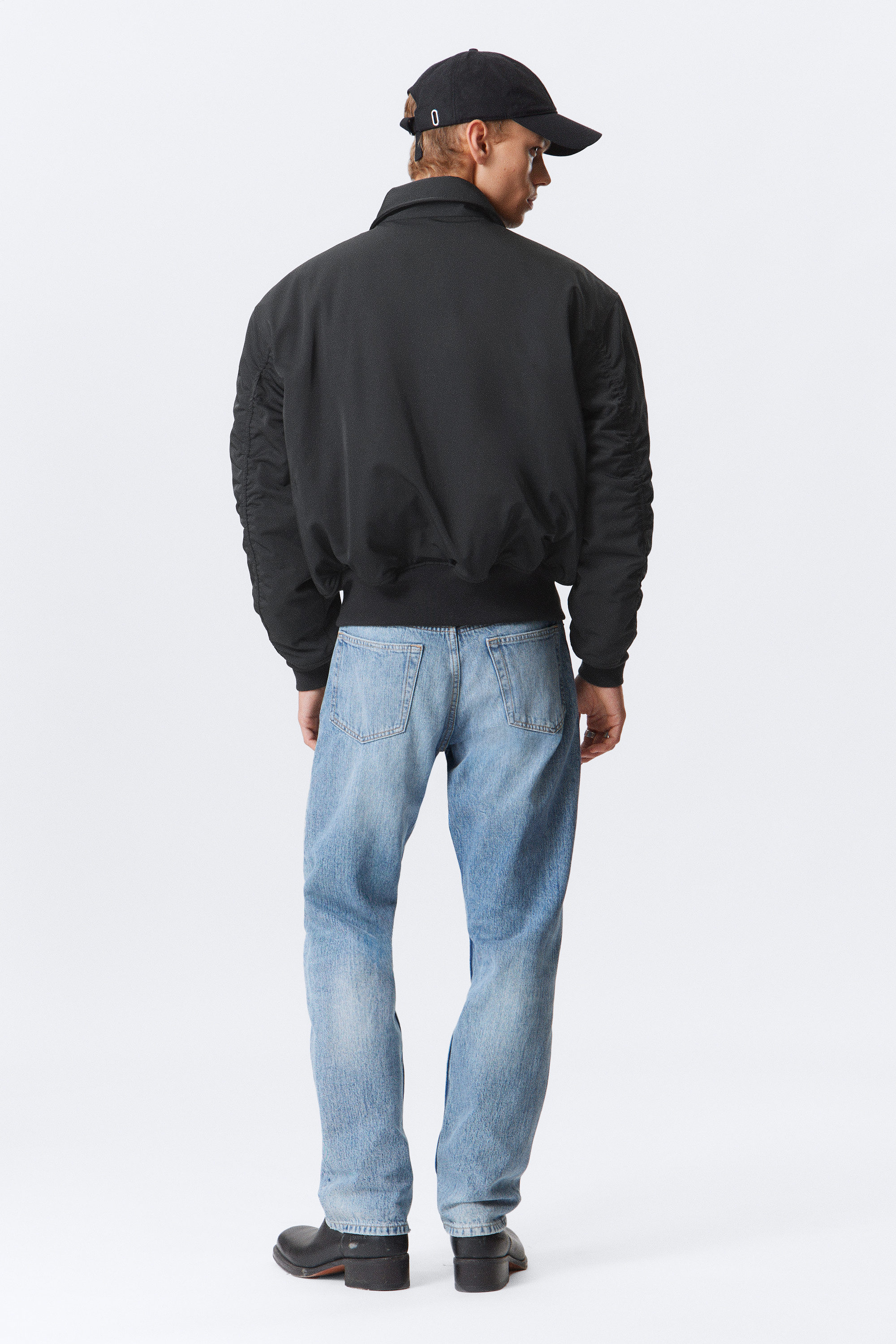 padded twill bomber jacket - Black | Weekday WW