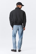 Black - Padded Twill Bomber Jacket - 4