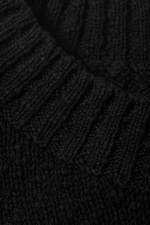 Black - Relaxed Distressed Knitted Vest - 5