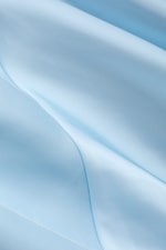 Light Blue - Asymmetrical Satin Dress - 5