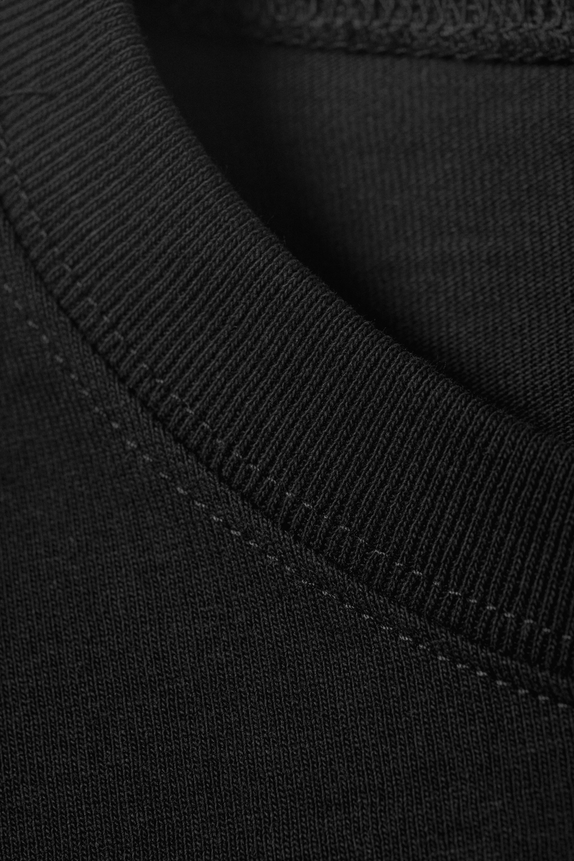 Schwarz - Oversized Baumwoll-T-Shirt - 2