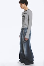 Star Blue - Rad Super Regular Waist Loose Wide Jeans - 2