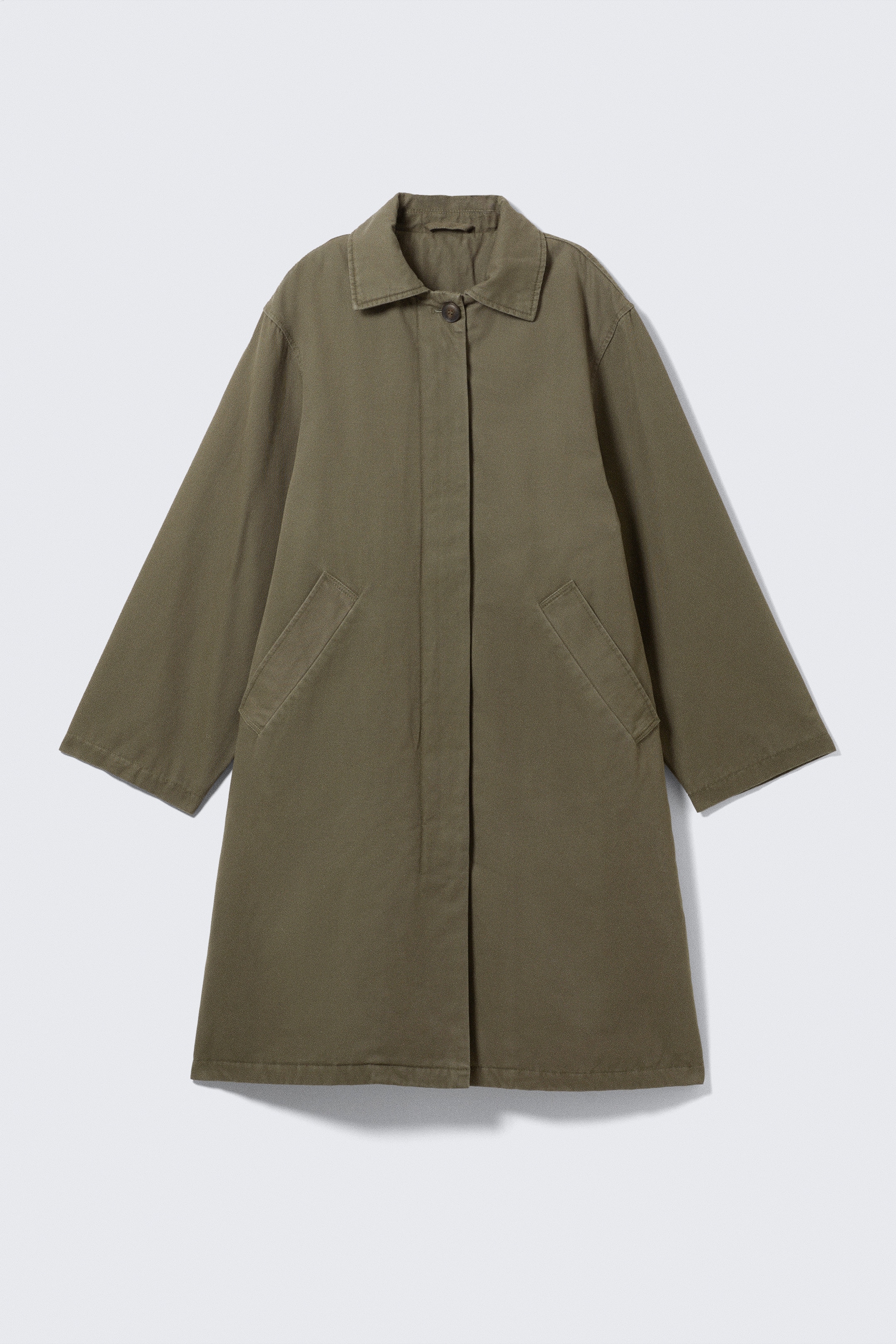 Agrandir l'image: Manteau en toile coupe ample - Vert kaki foncé - FEMME | H&M FR 5