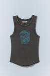 定価定価: ¥19,800 washed cup mini tank top tight rhinestone mini tank top - Washed Black | Cheap Monday WW