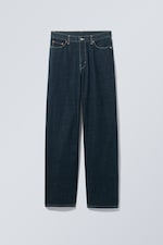 Blue Rinse - Dark Blue - Rail Mid Rise Loose Wide Leg Jeans - 5