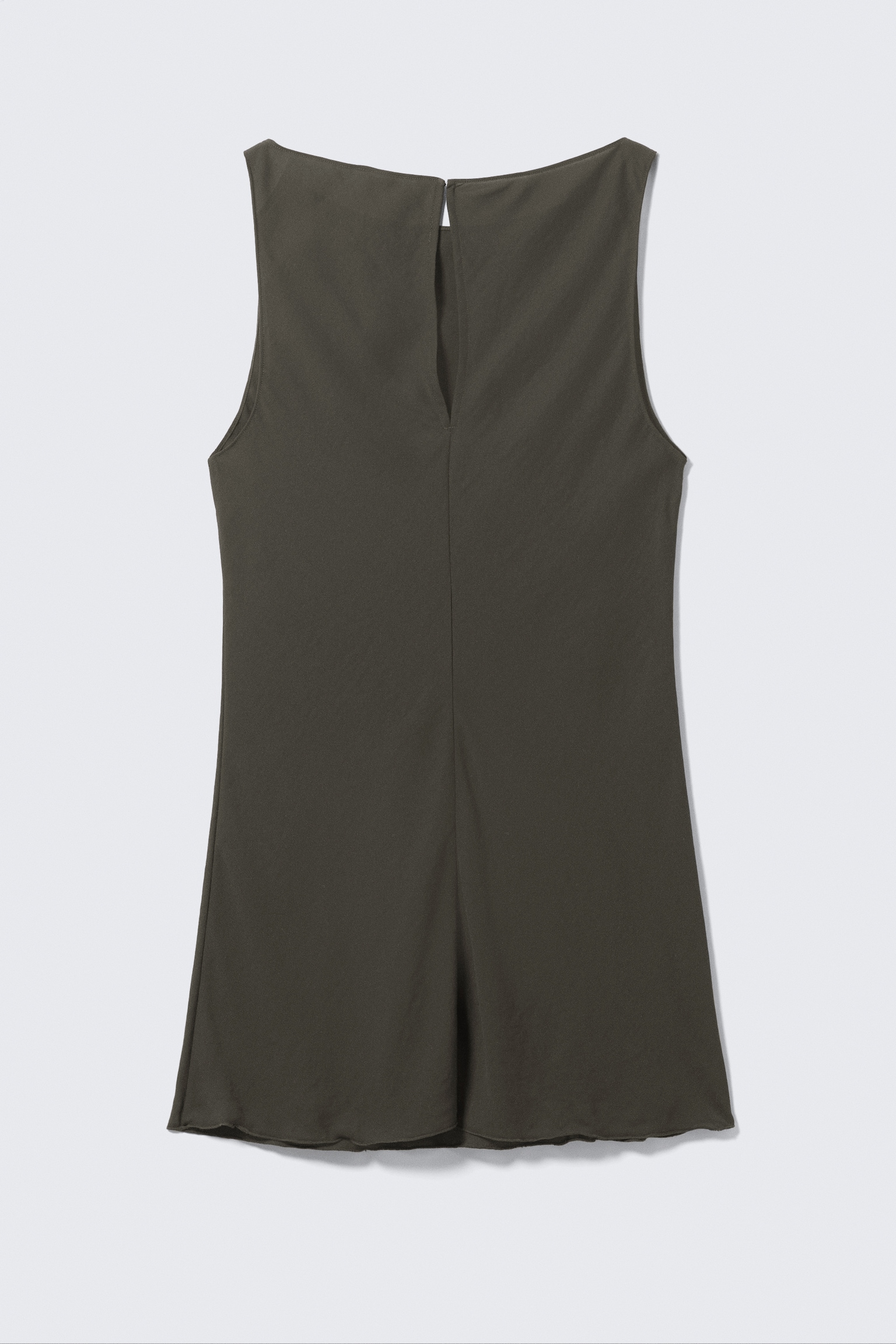 Priehľadné mini šaty bez rukávov s lodičkovým výstrihom - Tmavosivá/Dark Blue/Čierna a tmavá krtčia - 5