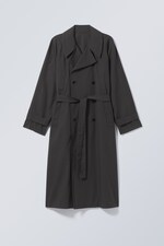 Donkergrijs - Jeremy oversized trenchcoat - 0