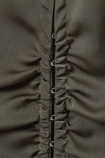 Dark Mole - Long-Sleeved Fitted Satin Shirt - 1