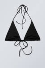 Svart - Strappy Triangel-bikinitopp - 4