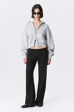 Black - Low Rise Side-Zip Suiting Trousers - 0