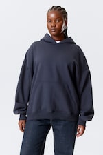 Dark Blue - Oversized Heavyweight Hoodie - 0