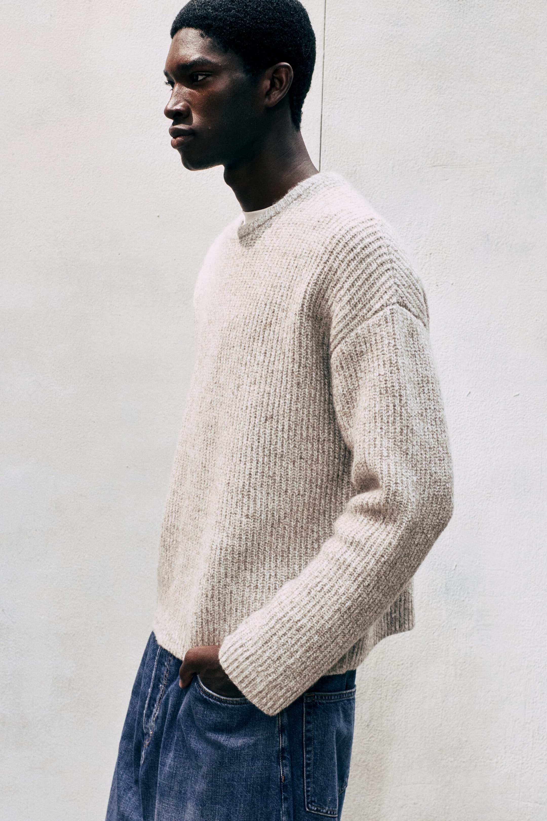 Dusty Mole - Chunky knit relaxed sweater - 1