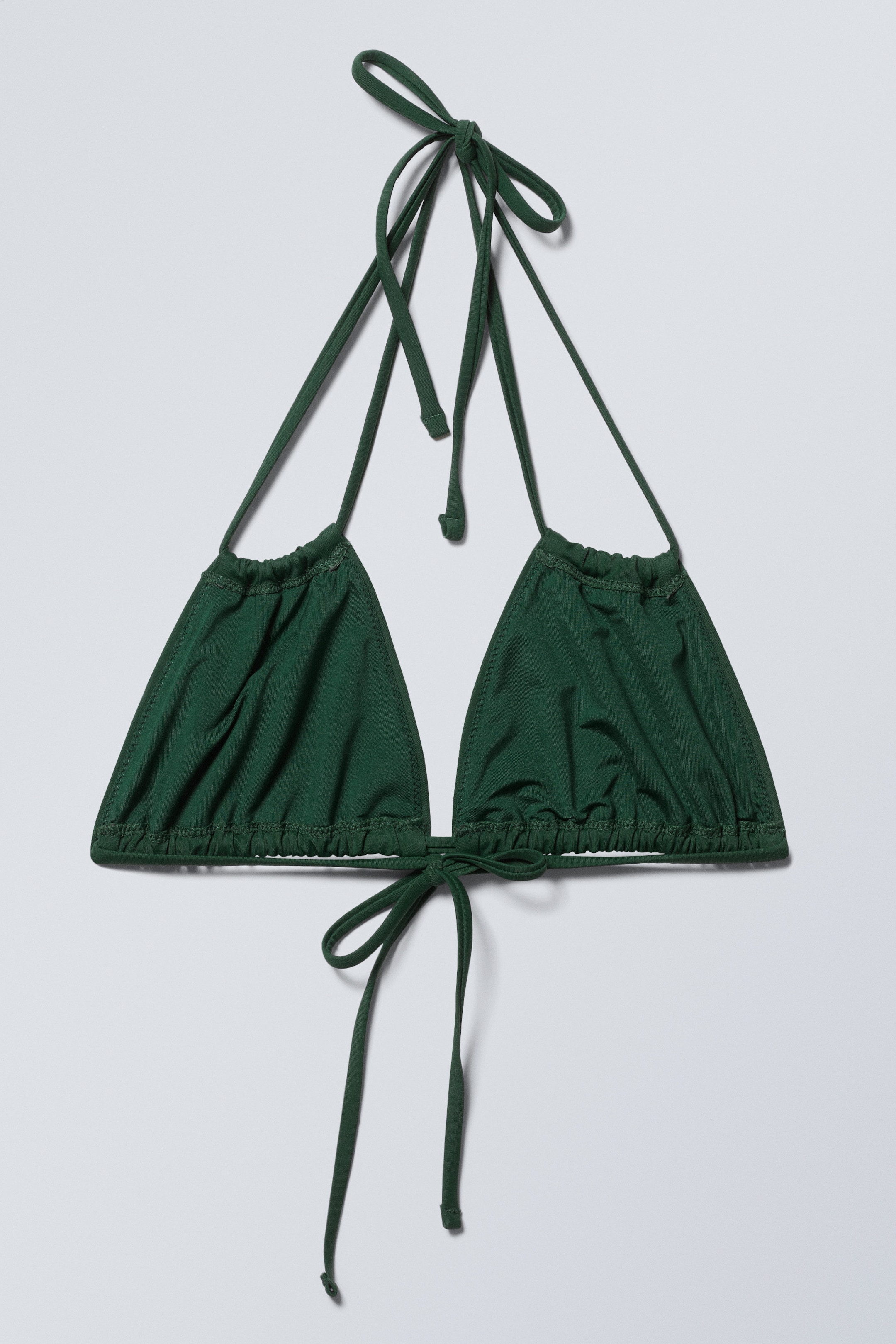 Mörkgrön - Breeze bikini-topp med knyt - 0