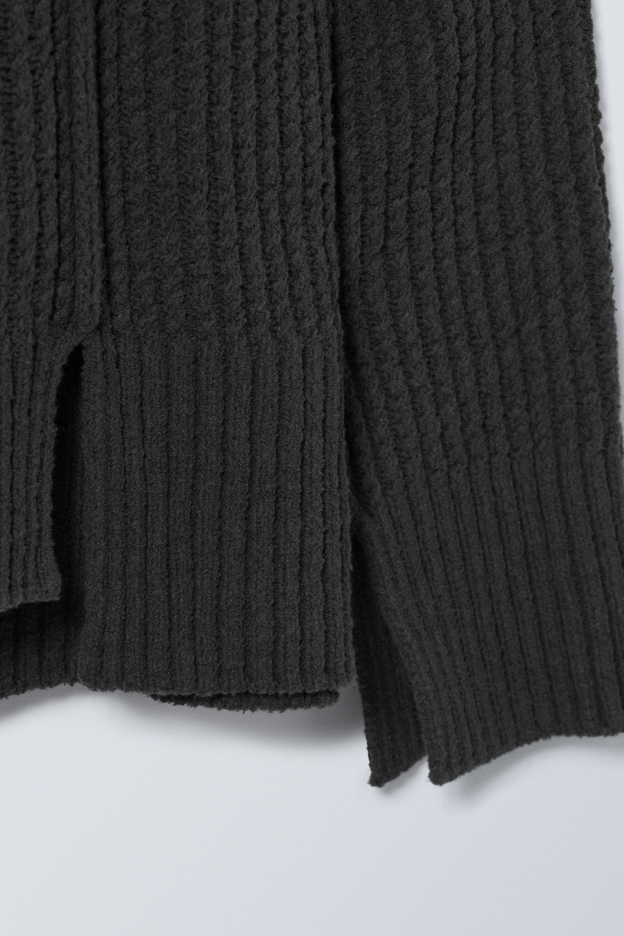 Dark Grey - Rey Oversize Asymmetric Sweater - 1