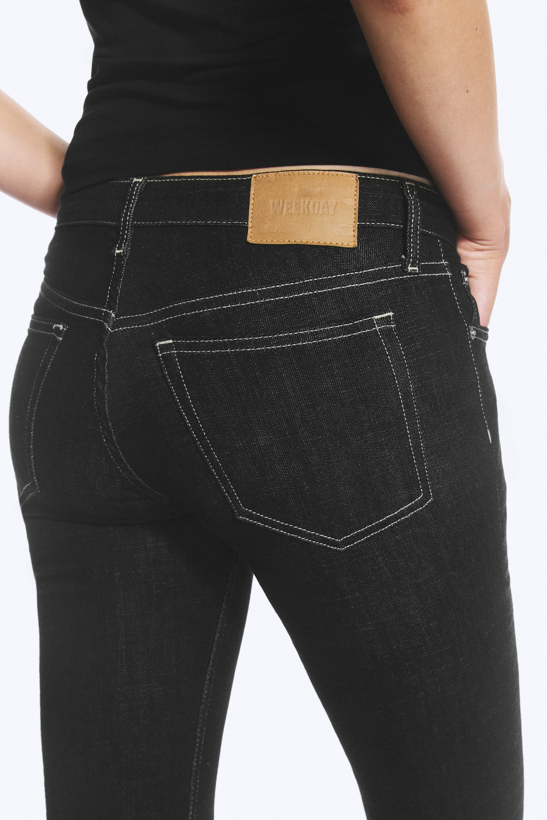 Blue Rinse - Mörkblå - Luna Low Waist Skinny Bootcut Jeans - 3